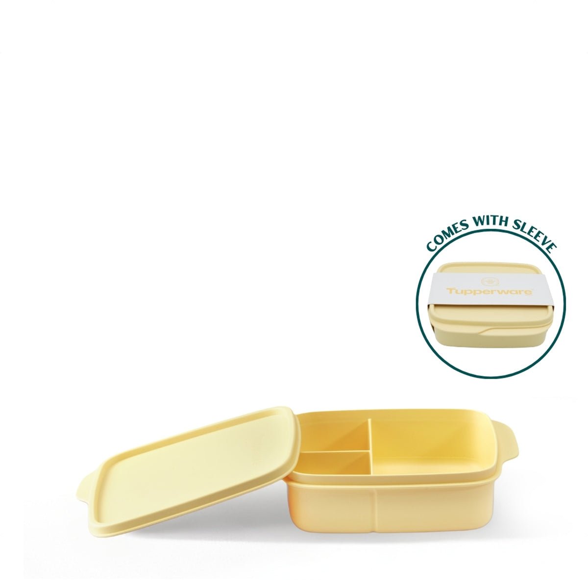 Tupperware Square Divided Lunch Box 550ml - Metro Singapore Departmental Store - Celebrating 69 Years in SG