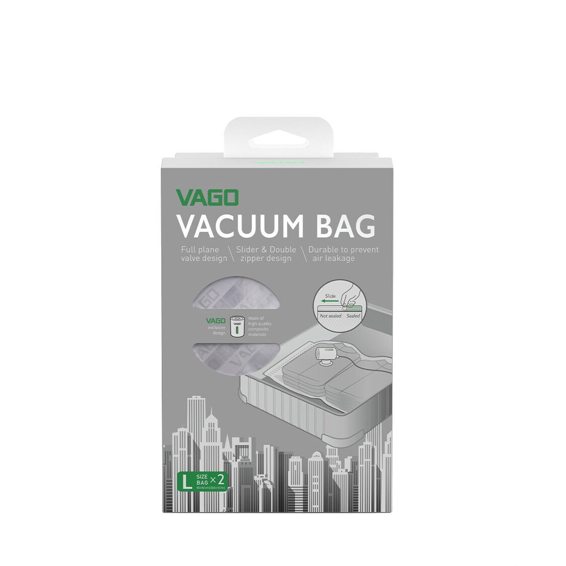 Vago Z Vacuum Bag 2pc - Large - Metro Singapore Departmental Store - Celebrating 69 Years in SG