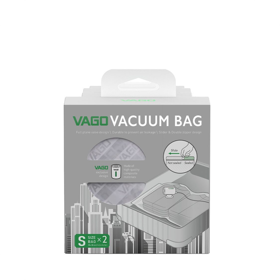 Vago Z Vacuum Bag 2pc - Small - Metro Singapore Departmental Store - Celebrating 69 Years in SG