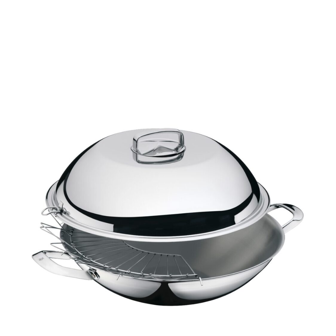 WMF 5 - Ply Chinese Wok With Stainless Steel Lid 40cm 0799576040 - Metro Singapore Departmental Store - Celebrating 69 Years in SG