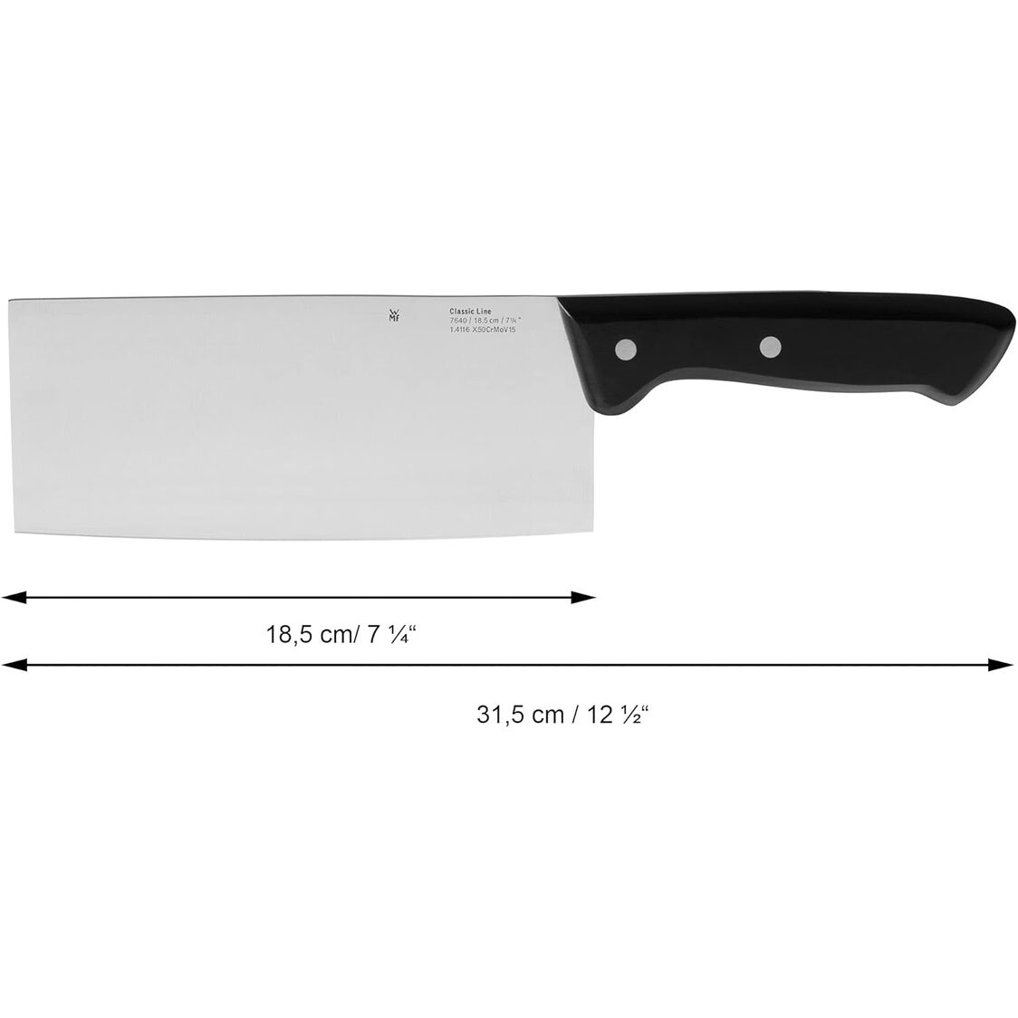 WMF Classic Line Chinese Chef Knife 18.5cm (1876406030) - Metro Singapore Departmental Store - Celebrating 69 Years in SG