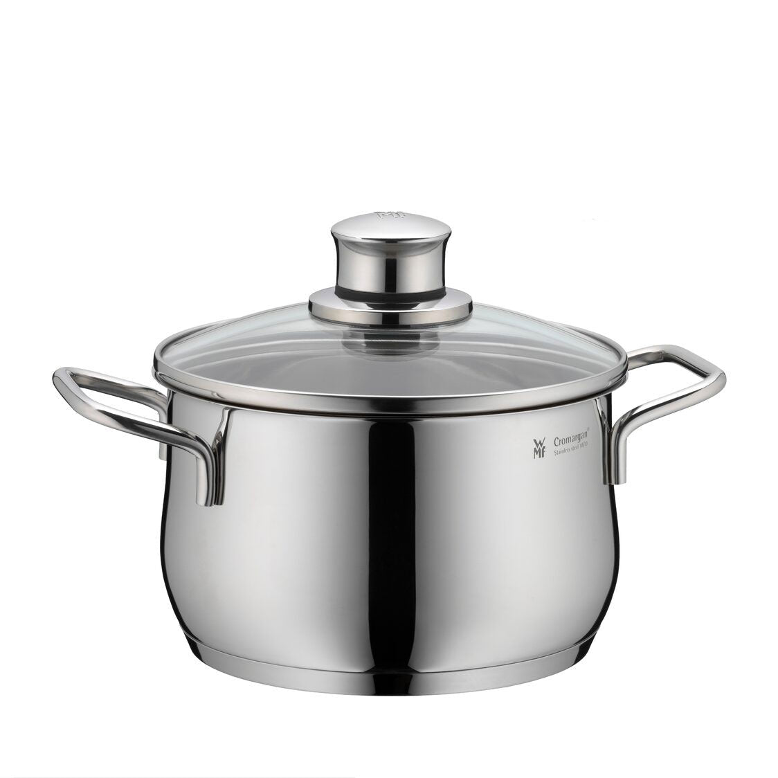 WMF Diadem Plus High Casserole with Glass Lid 16cm 0734176040 - Metro Singapore Departmental Store - Celebrating 69 Years in SG