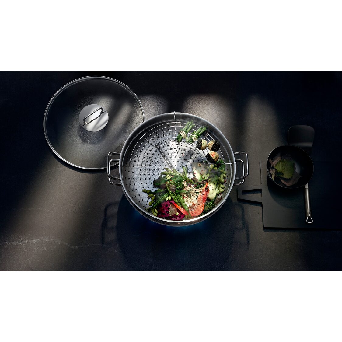 WMF Macao 4 - pc Wok Set 36cm (07 - 9256 - 6040) - Metro Singapore Departmental Store - Celebrating 69 Years in SG