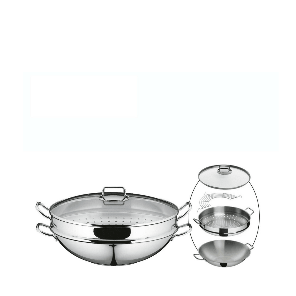 WMF Macao 4 - pc Wok Set 36cm (07 - 9256 - 6040) - Metro Singapore Departmental Store - Celebrating 69 Years in SG