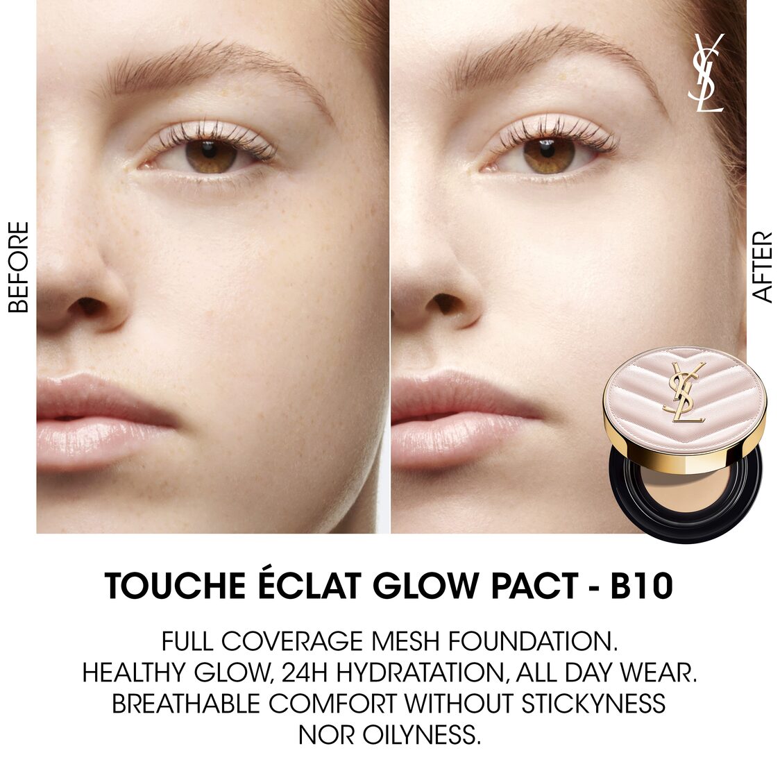 Yves Saint Laurent Beaute Touche Eclat Glow - Pact Cushion - Metro Singapore Departmental Store - Celebrating 69 Years in SG