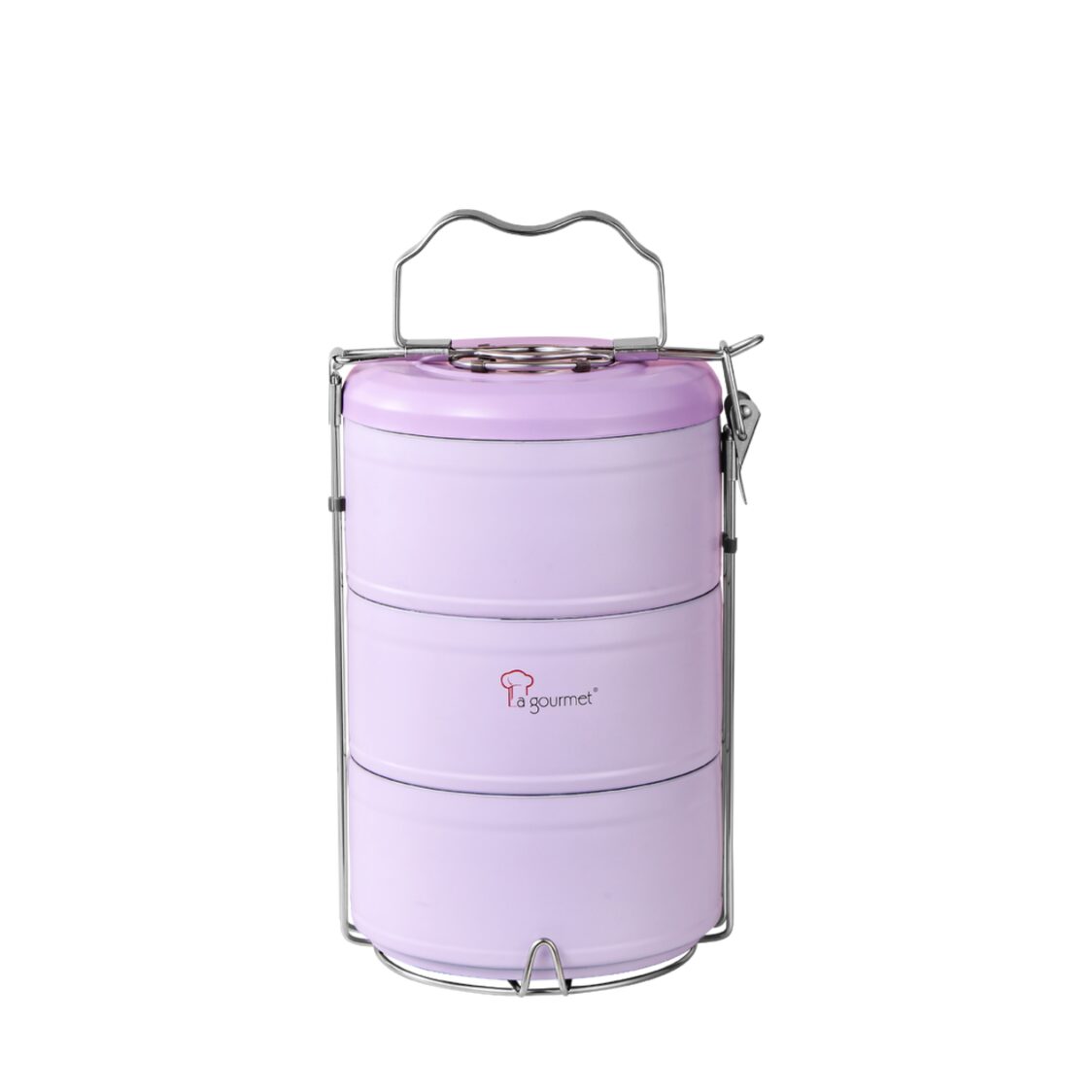 La Gourmet Periwinkle 2.1L 3-tier Tin Carrier LGPWE09607