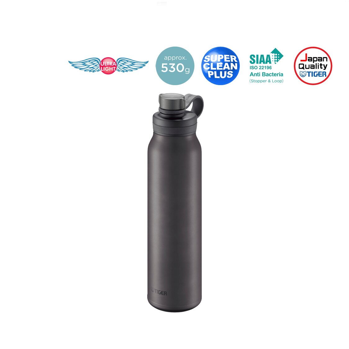 TIGER Anti-Bacterial Double Stainless Steel Carbonated Bottle - Steel (MTA-T080 KS)