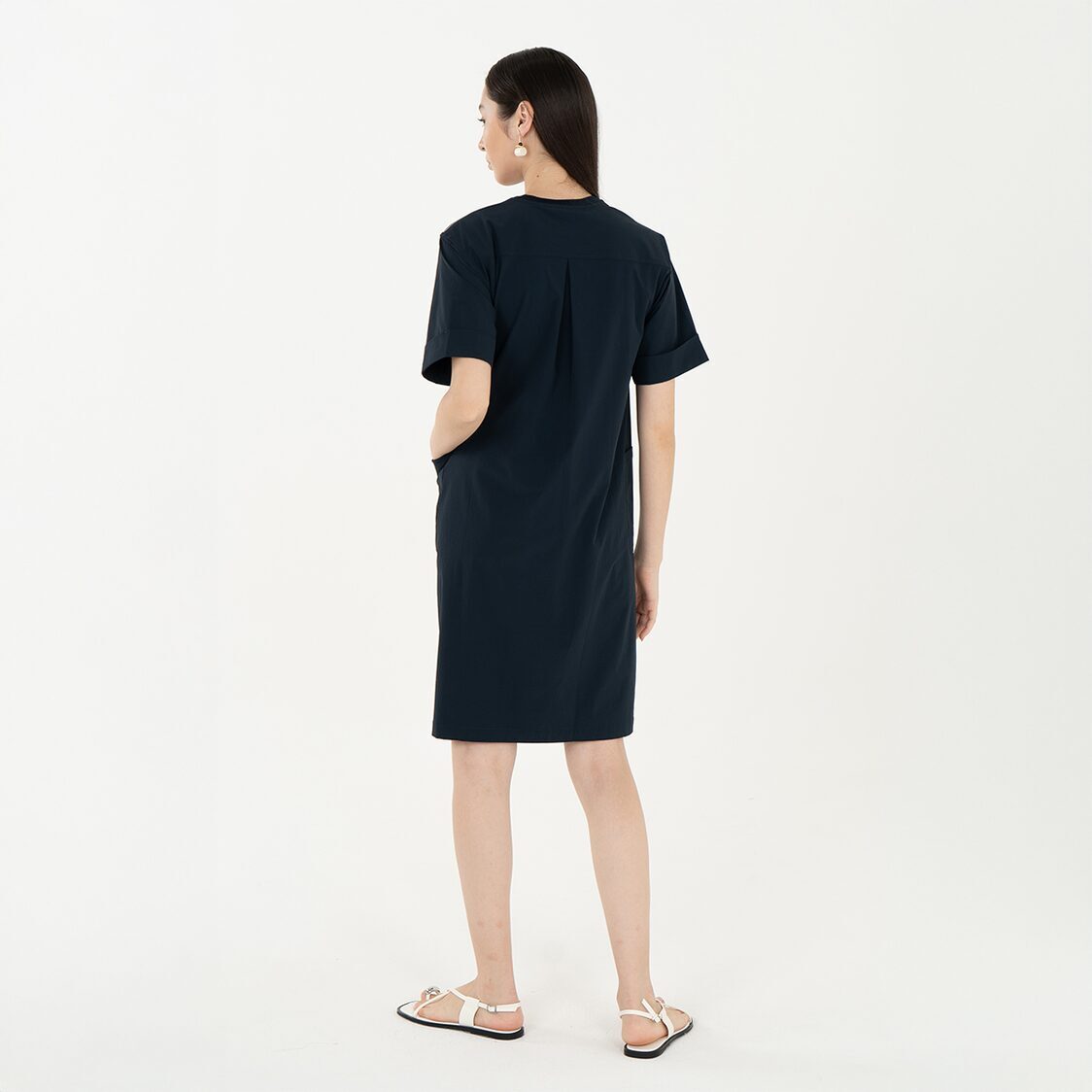 K/Woods Ice Cool Relaxed Shift Dress in Midnight