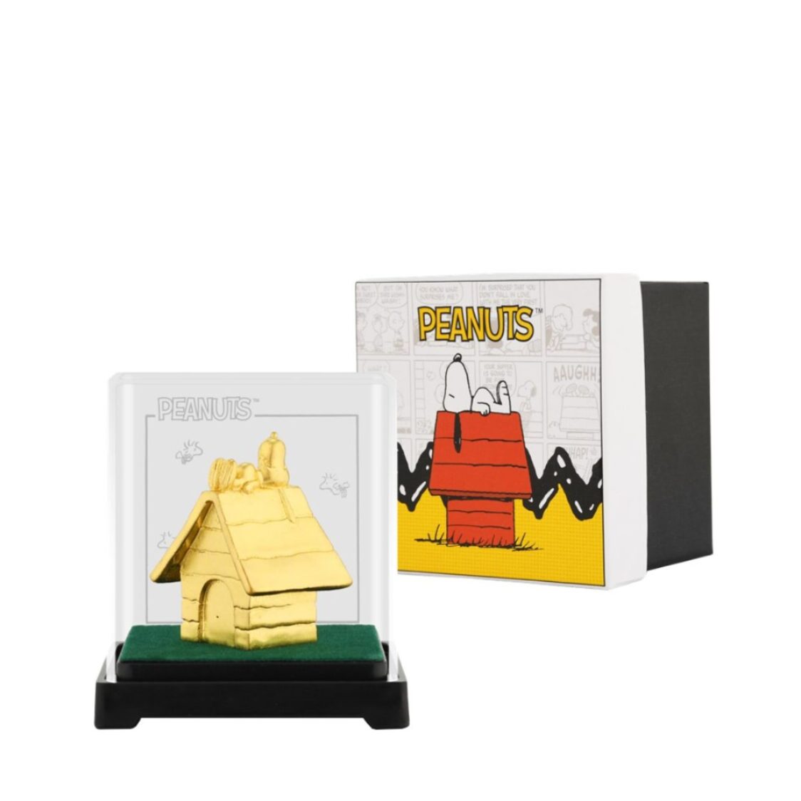 The Singapore Mint Peanuts Snoopy Dreaming 24K Gold Foil Mini Figure