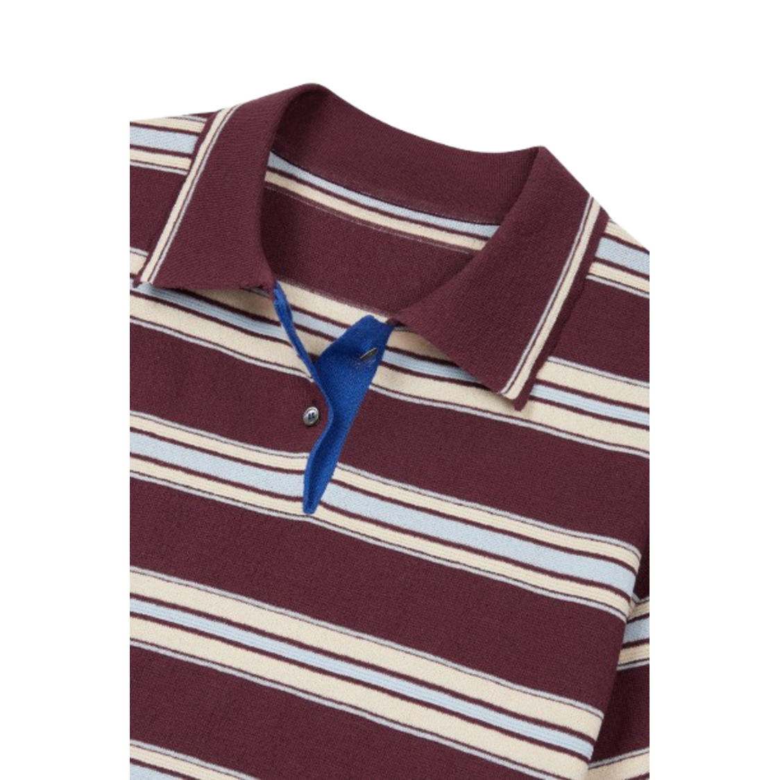 Voice Of Voices Stripe Collar Knit Brown