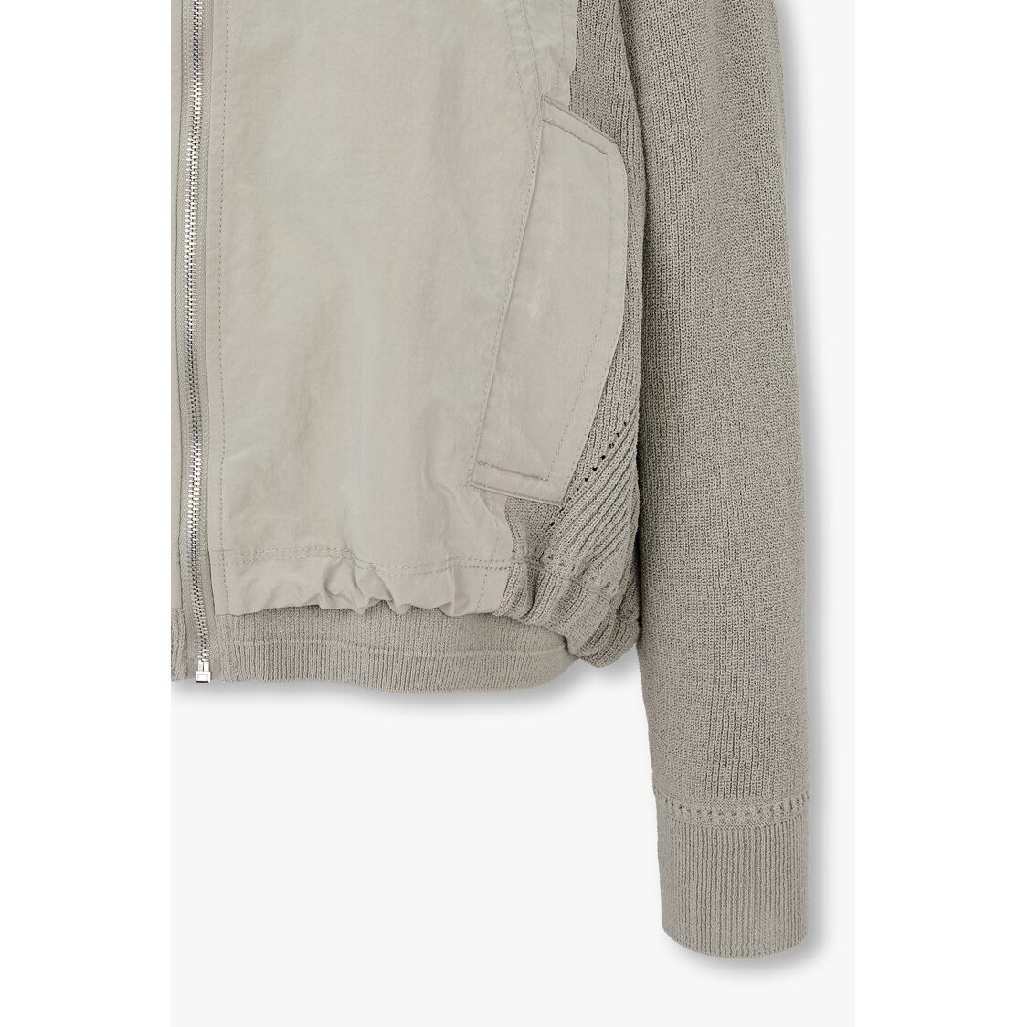 Voice Of Voices Zippered Knit Mixed Jumper