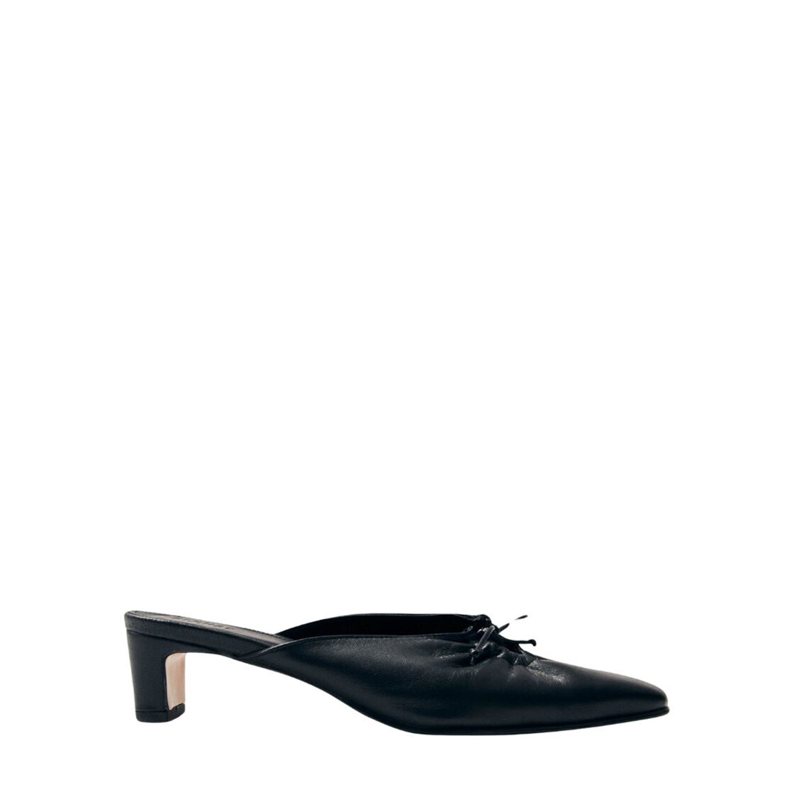 Alohas Amar Black Leather Mules