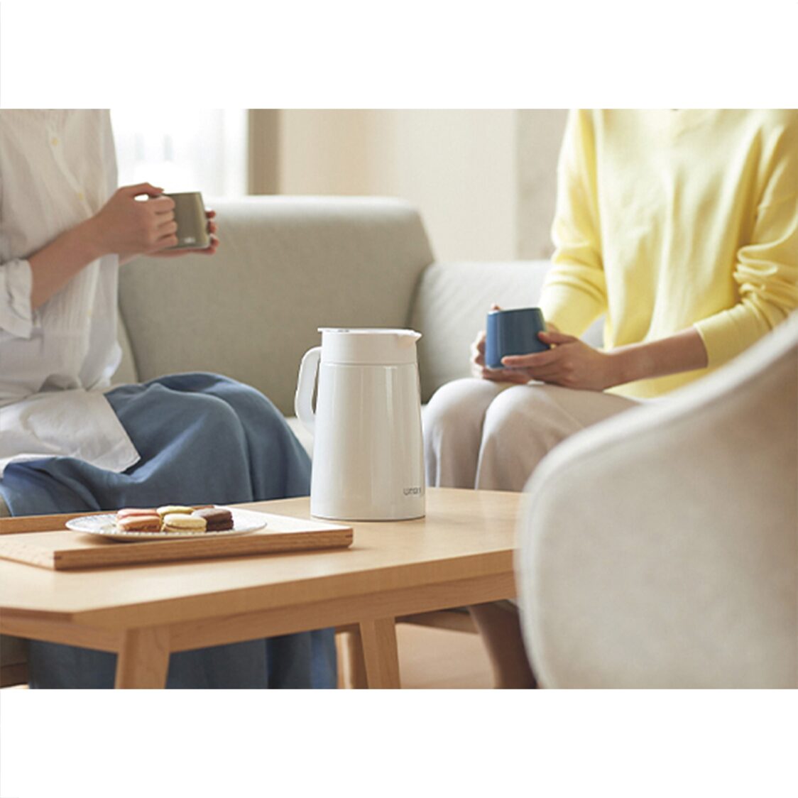 TIGER Double Stainless Steel Handy Jug 1.2L - Aqua Blue (PWO-A120 AC)