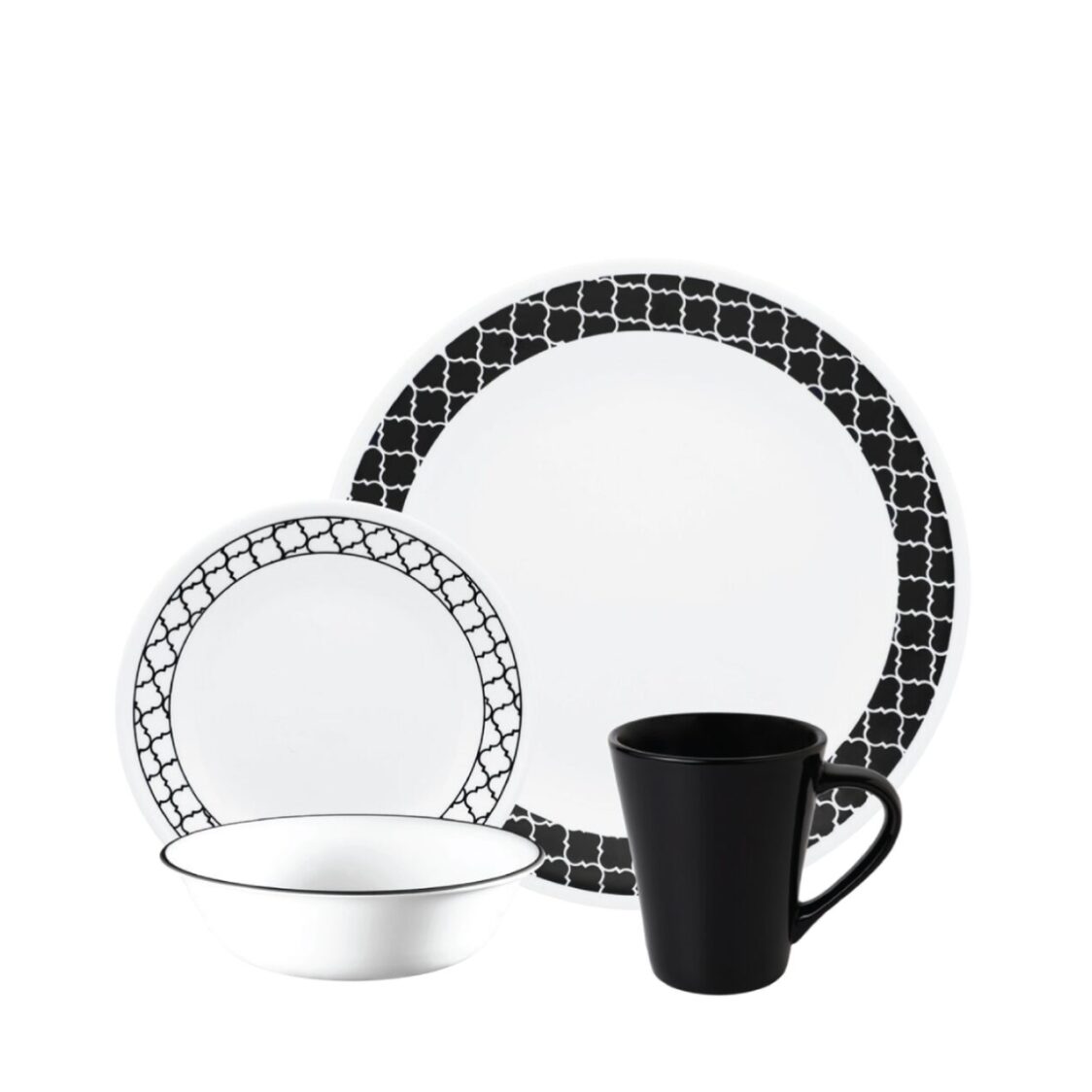 Corelle 16pc Dinner Set - Black Denham