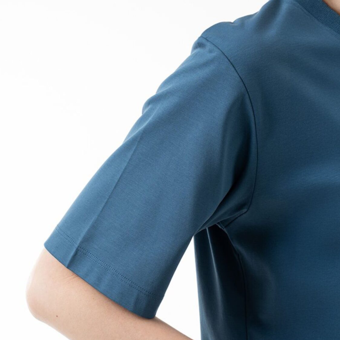 K/Woods Essential Boxy Tee in Indigo Blue