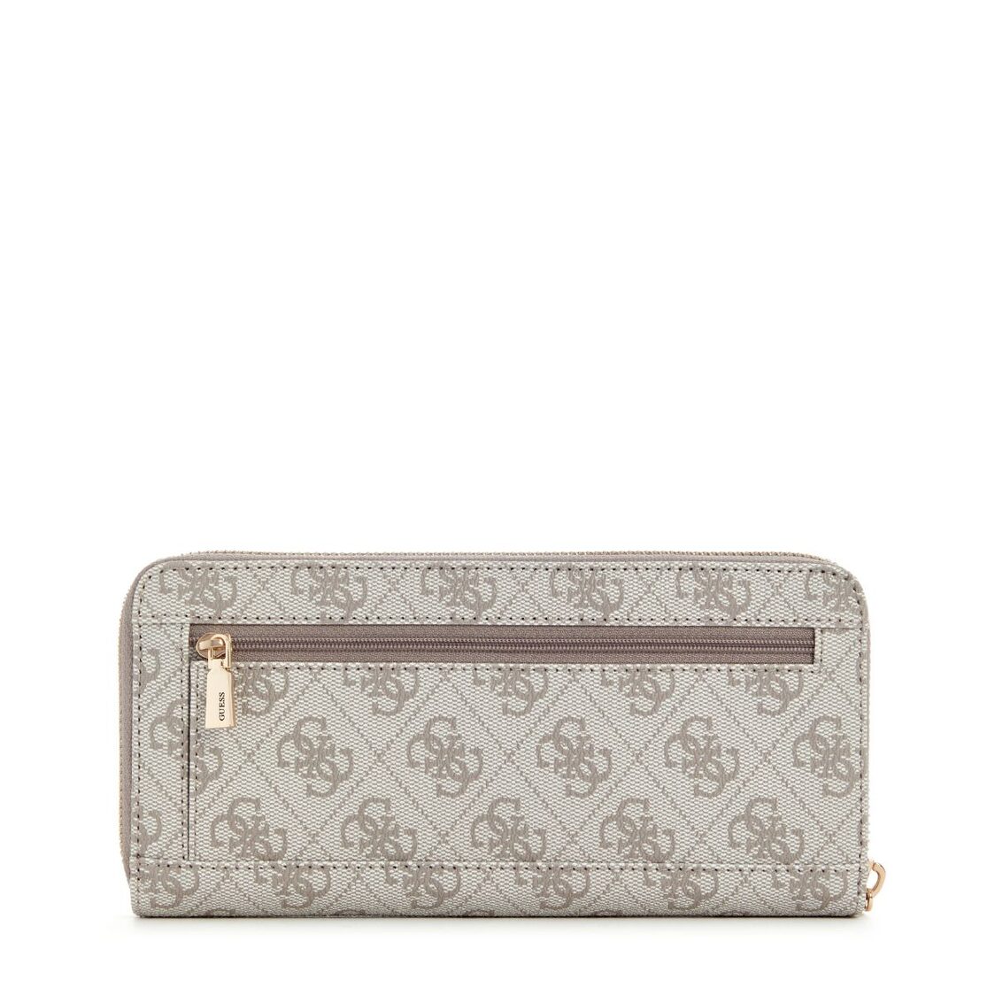 Guess Laurel II Slg Large Zip Around - Dark Taupe Logo