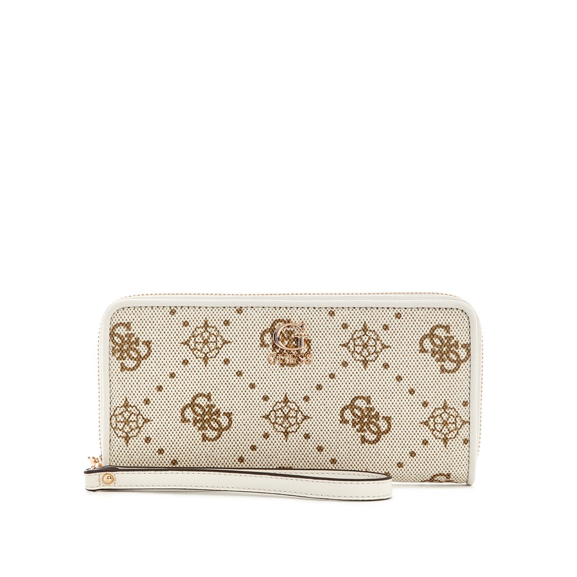 NEDA SLG LARGE ZIP AROUND,OFF WHITE LOGO