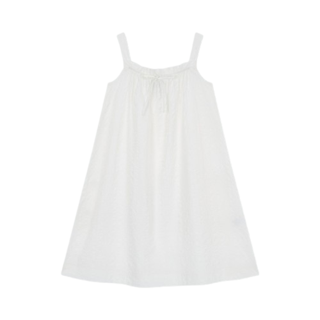 Jaju Women Cotton Rayon Seersucker Sleeveless Pajama Dress White