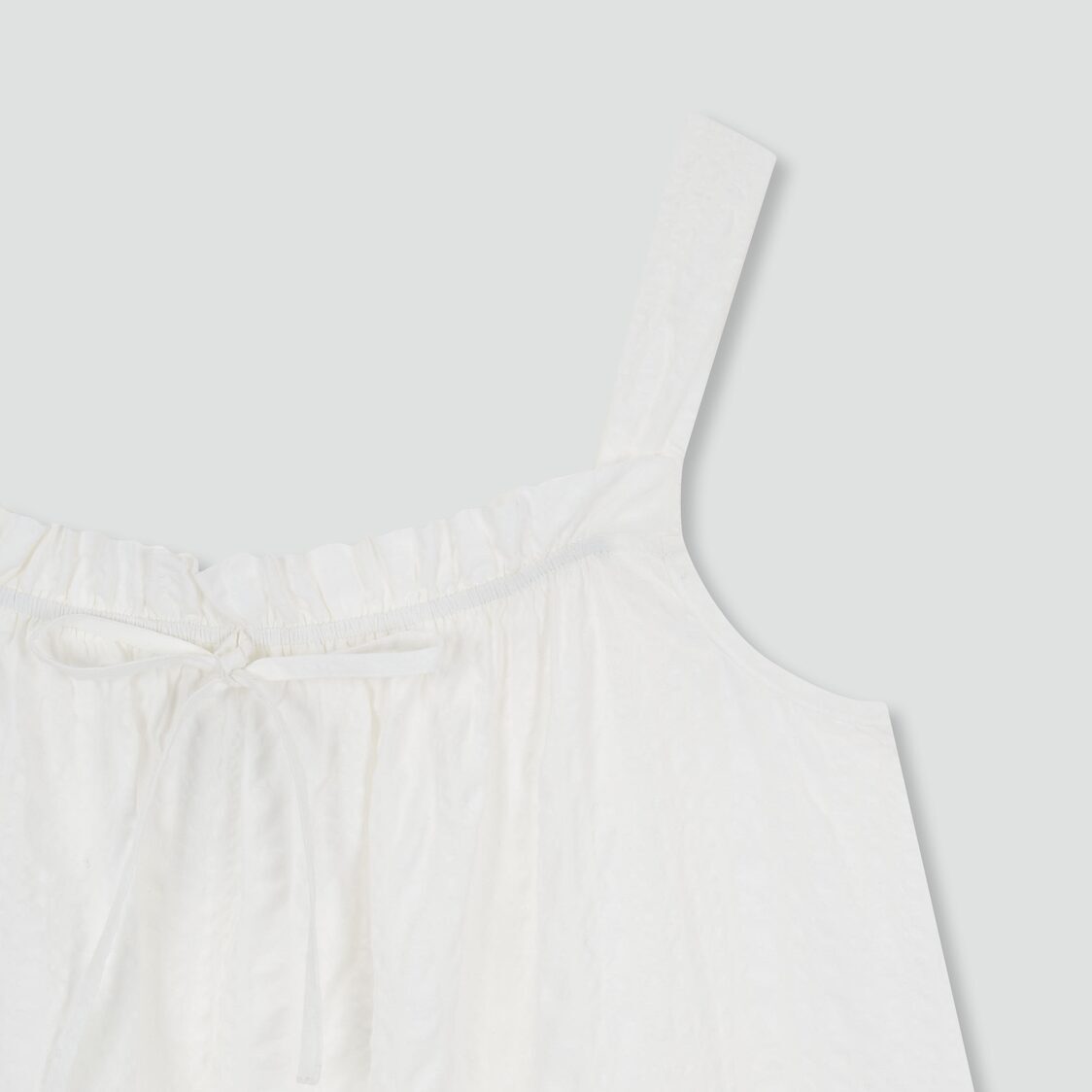 Jaju Women Cotton Rayon Seersucker Sleeveless Pajama Dress White