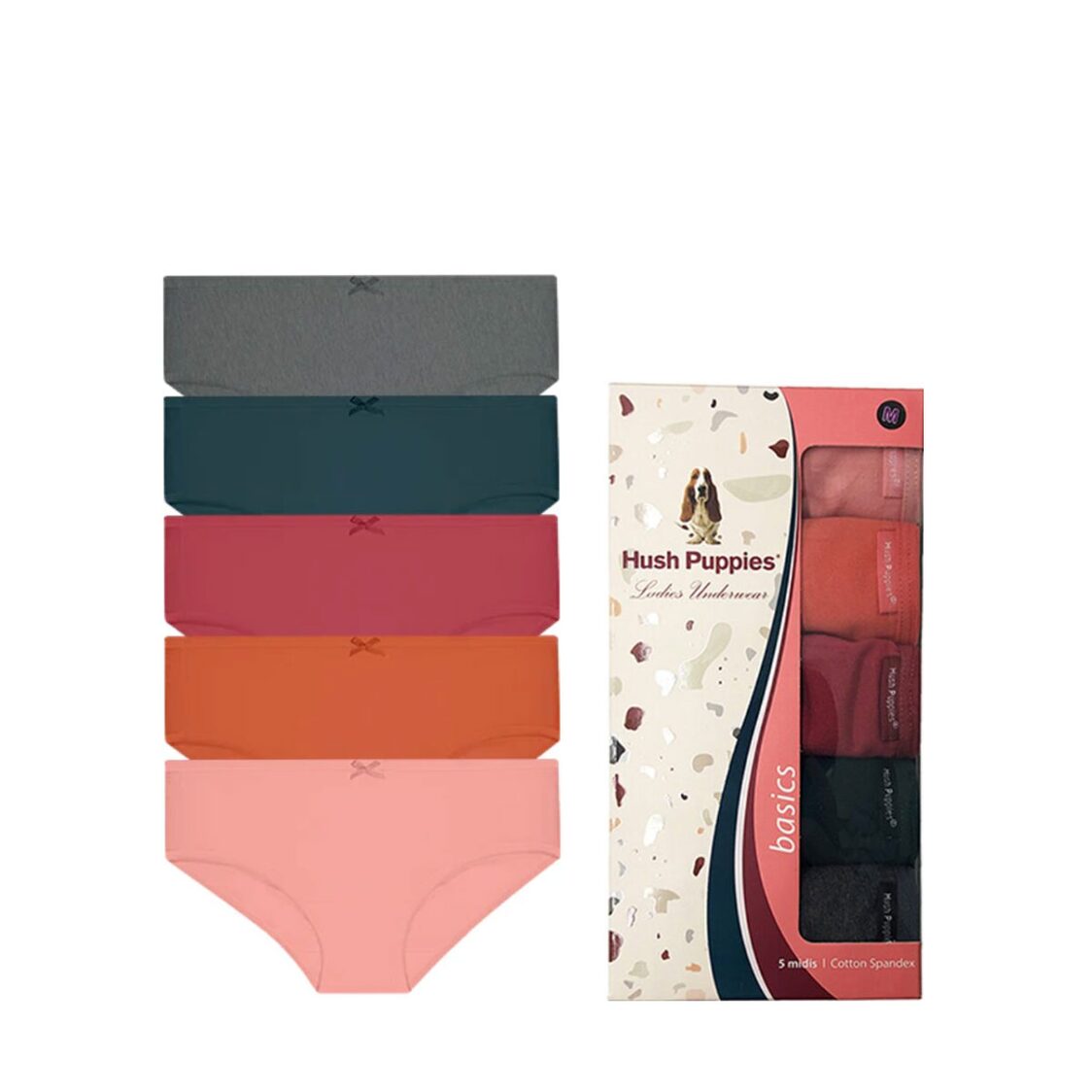 Hush Puppies 5's Ladies Cotton Panties Midi