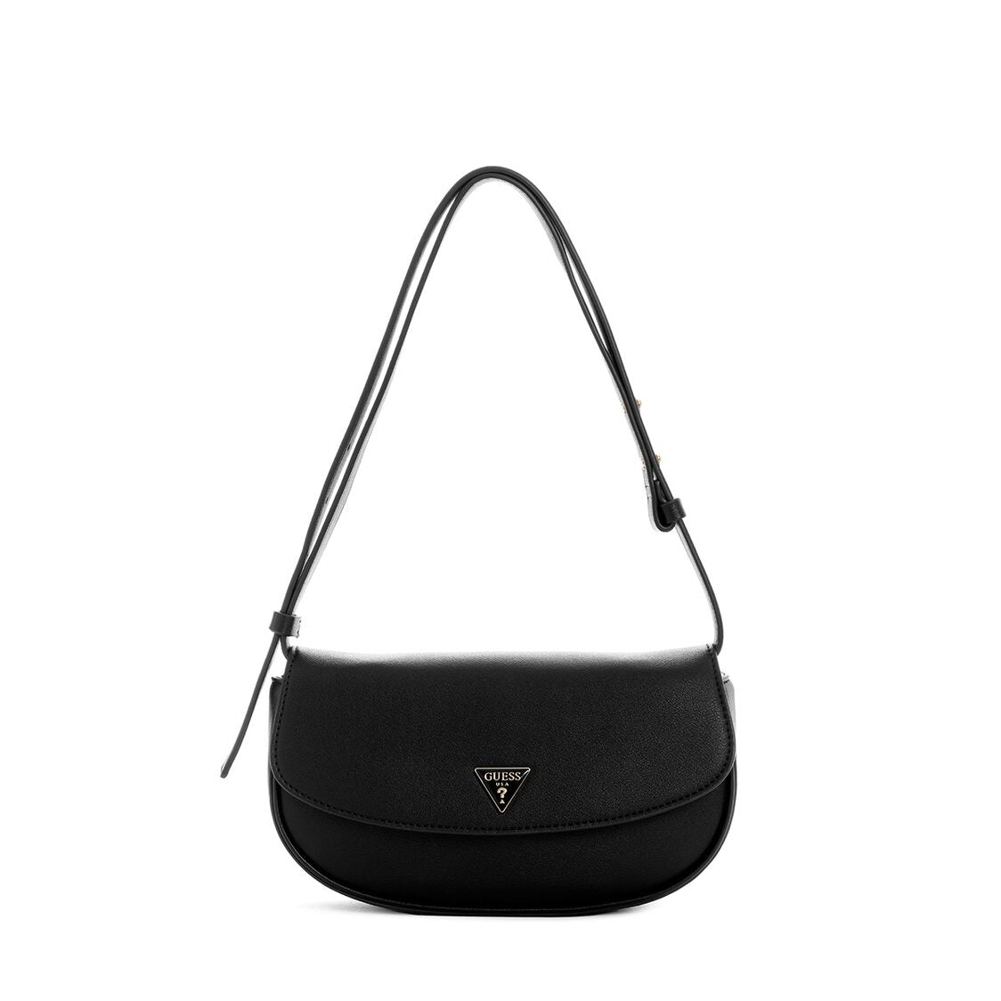 Guess Mauve Mini Conv Flp Shlder Bag, Black