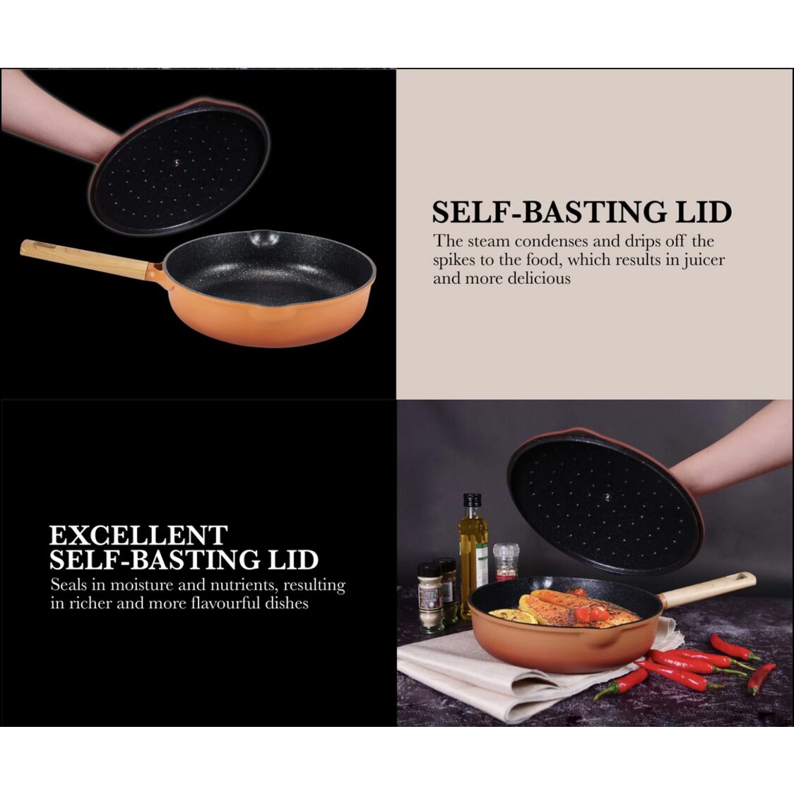 La Gourmet Shogun Morandi 28cm Cover Wok LGSMMI94606