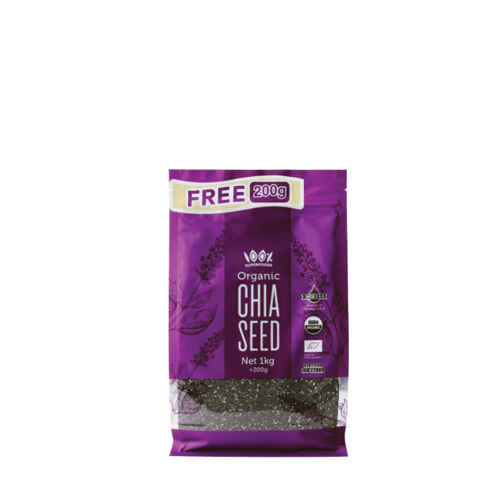 100% Superfood Organic Chia Seed 1.2kg - Metro Singapore Departmental Store - Celebrating 69 Years in SG