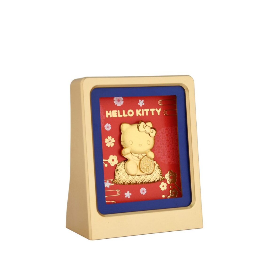 The Singapore Mint Sanrio Lucky Kitty 24K Gold Foil in Frame