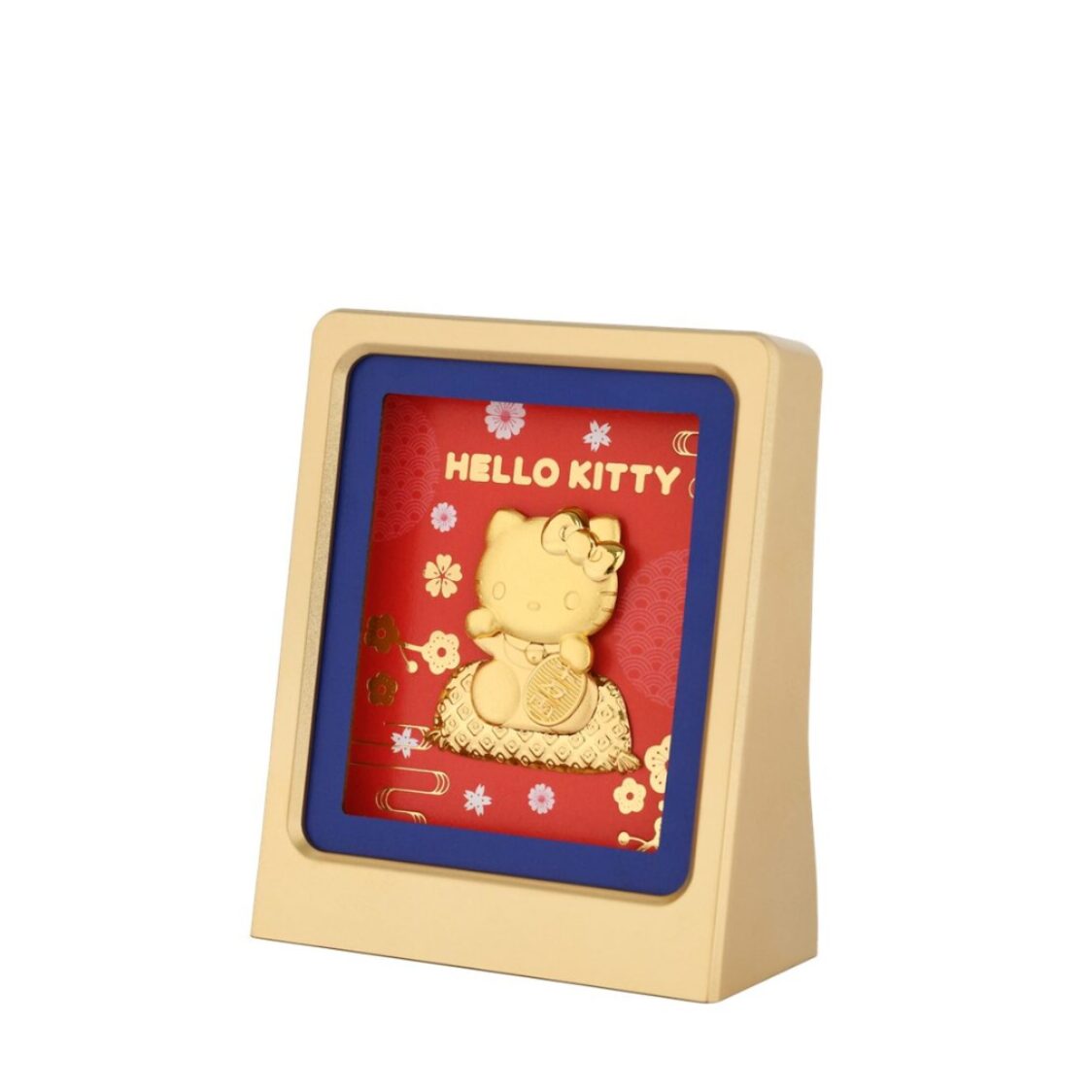The Singapore Mint Sanrio Lucky Kitty 24K Gold Foil in Frame