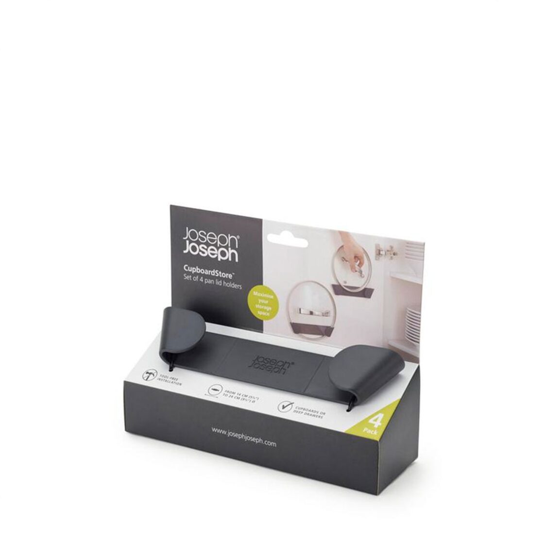 Joseph Joseph Set of 4 In-Cupboard Pan Lid Holder - 85149