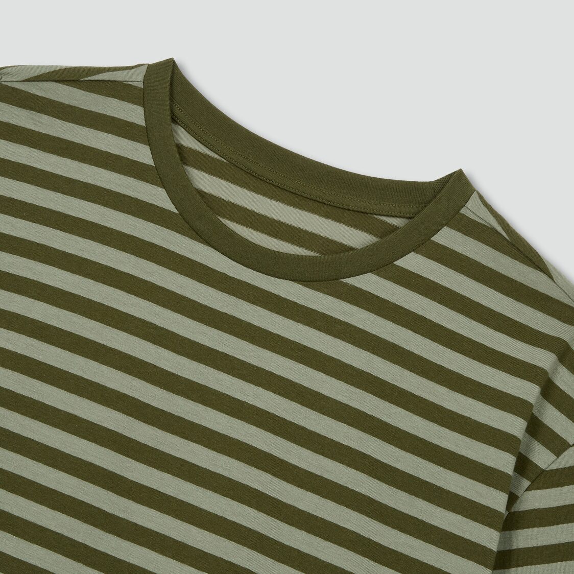 Jaju Men Smart Cotton Loose Fit Short Sleeve Lounge T-Shirt Light Khaki