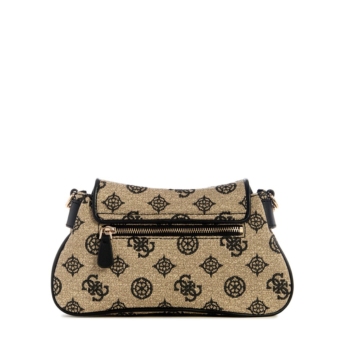 Guess Beyza Flap Shoulder Bag - Black Logo