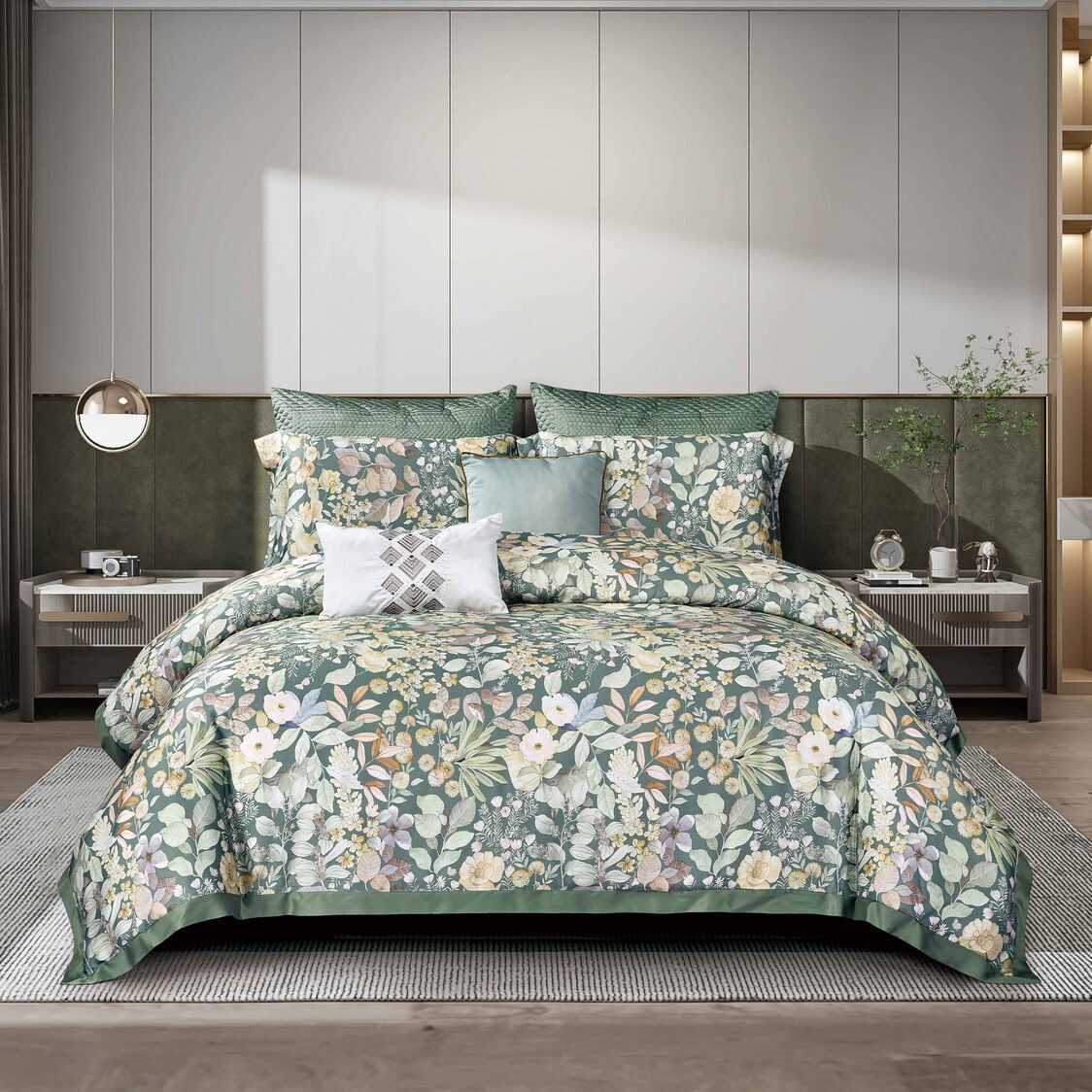 Kiff Hollyhock Fitted Sheet Set / Quilt Cover GFT