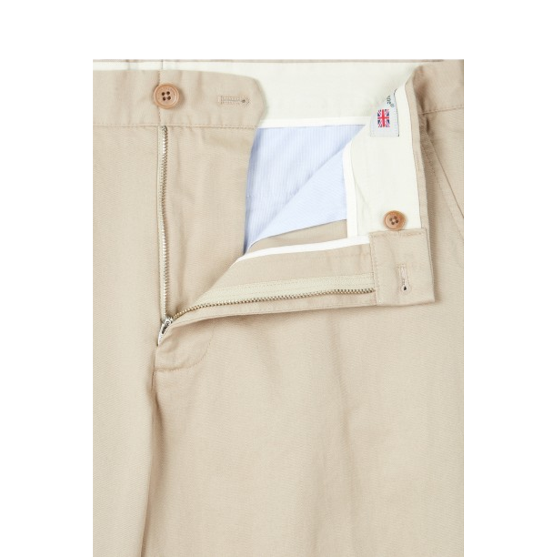 Man On The Boon Washed Cotton Chino Pants Beige