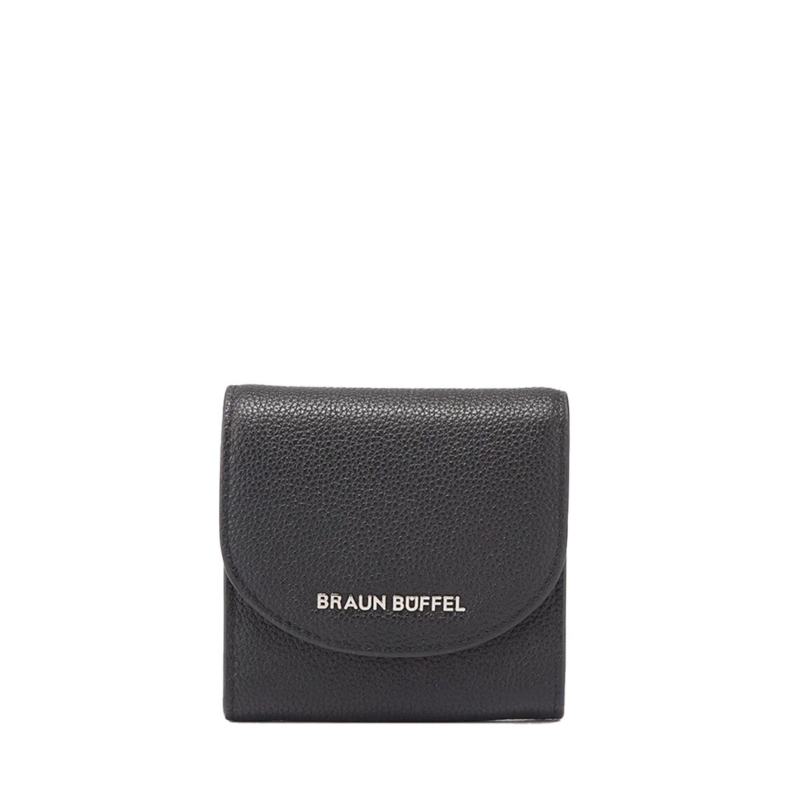 Braun Buffel Petals Bi-Fold Small Wallet With Coin Compartment Black