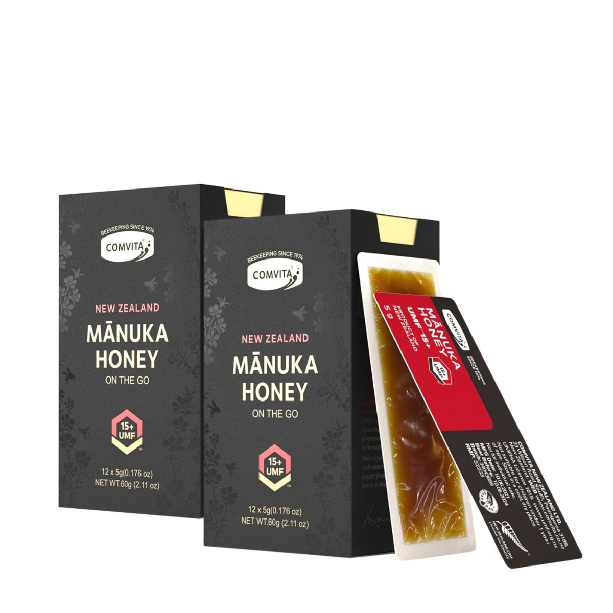 Comvita UMF™ 15+ Manuka Honey Snap Packs 12 Sachets (2 Boxes)