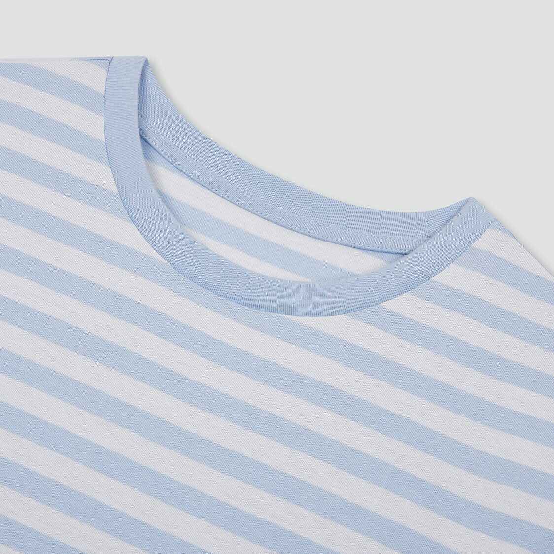 Jaju Women Smart Cotton Short Sleeve Lounge Dress Light Blue