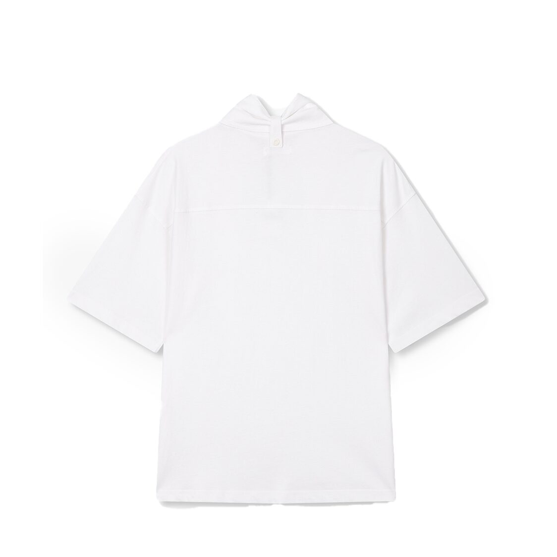 Studio Tomboy Scarf Slit Short Sleeve T-Shirt Off White