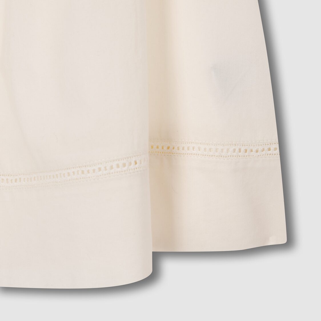 Jaju Women Eyelet Short Sleeve Pajama Shirt Ivory