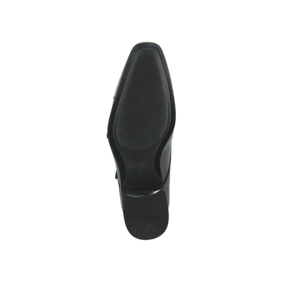 Frank Williams Men Shoes Monk Strap M8211 Black
