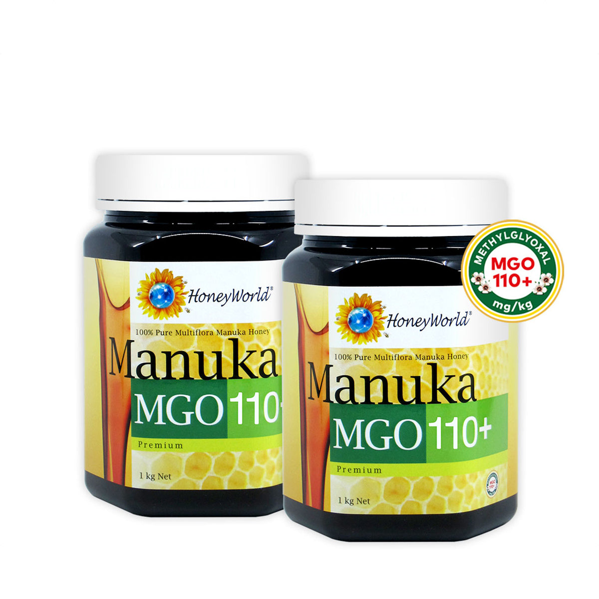 HoneyWorld® Manuka MGO 110+ 1kg (2 Bottles)