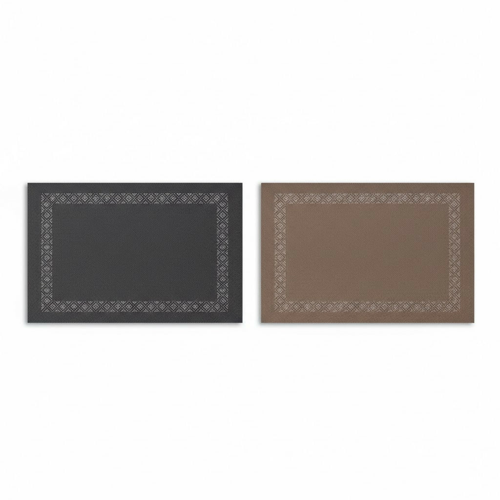 Rapee Aztec Woven Texilene Placemat – 30 x 45 cm – Black