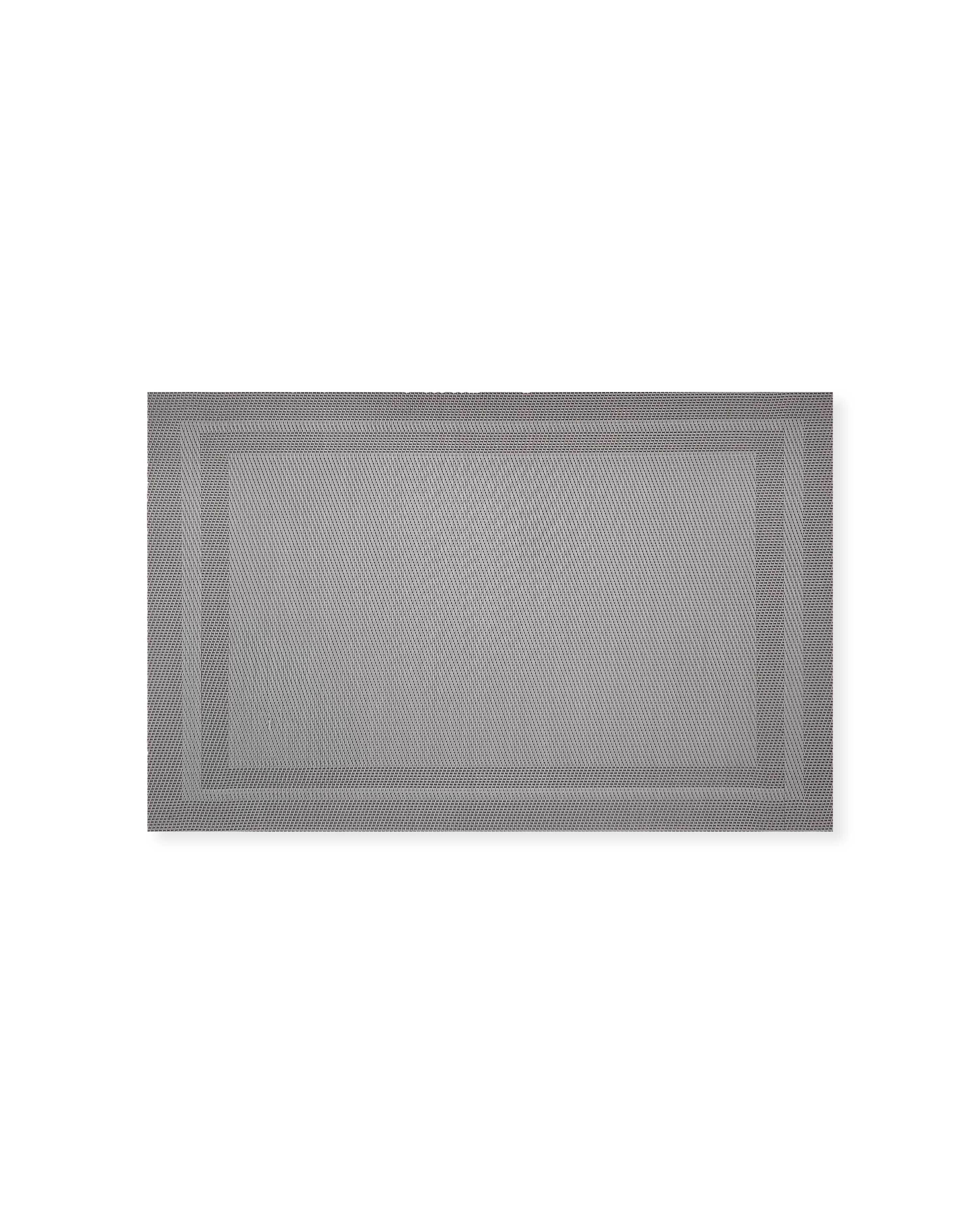 Rapee Cornice Woven Texilene Placemat – Tone on Tone Double Border Design – 30 x 45 cm – Taupe