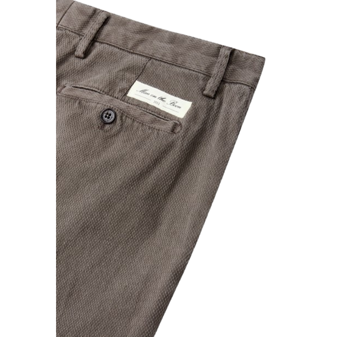 Man On The Boon Texture Tapered Pants Brown
