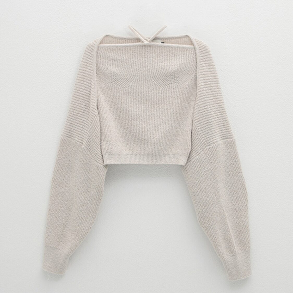 Atelier Nain Bolero Halter Knit Set - Beige
