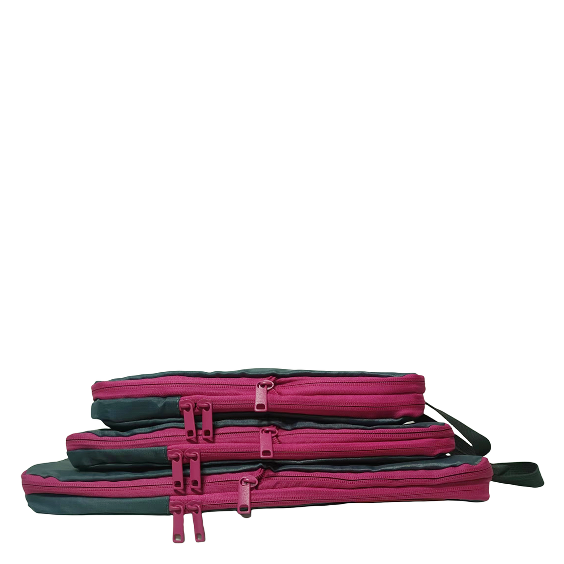 M Collection 3Pc Compression Bag Grey Pink