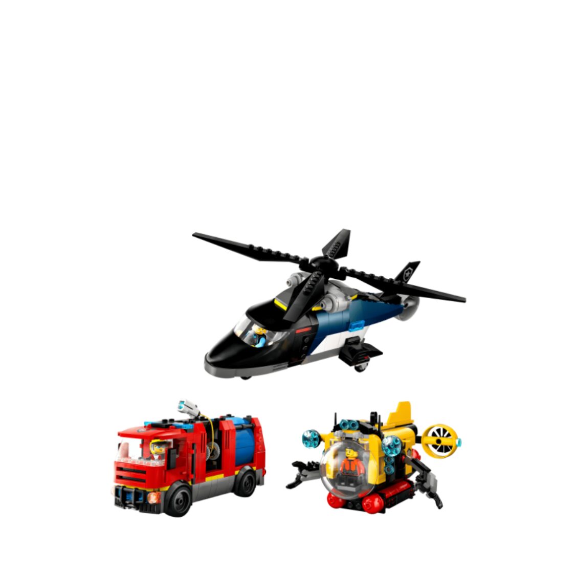 Lego Helicopter, Fire Truck & Submarine Remix 60462