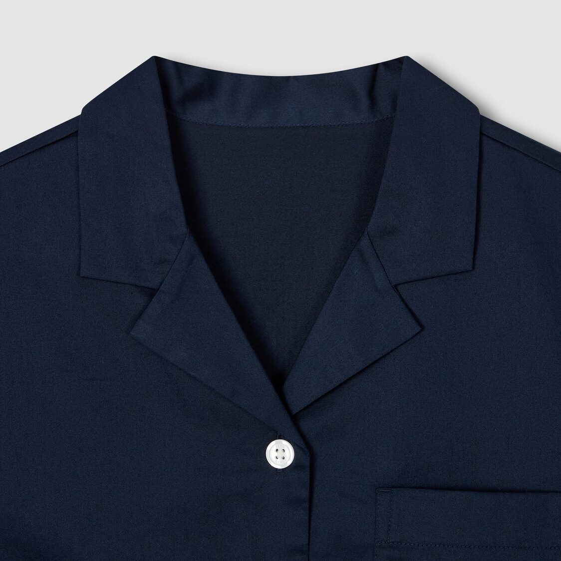 Jaju Women Cotton Sateen Pajama Dress Navy