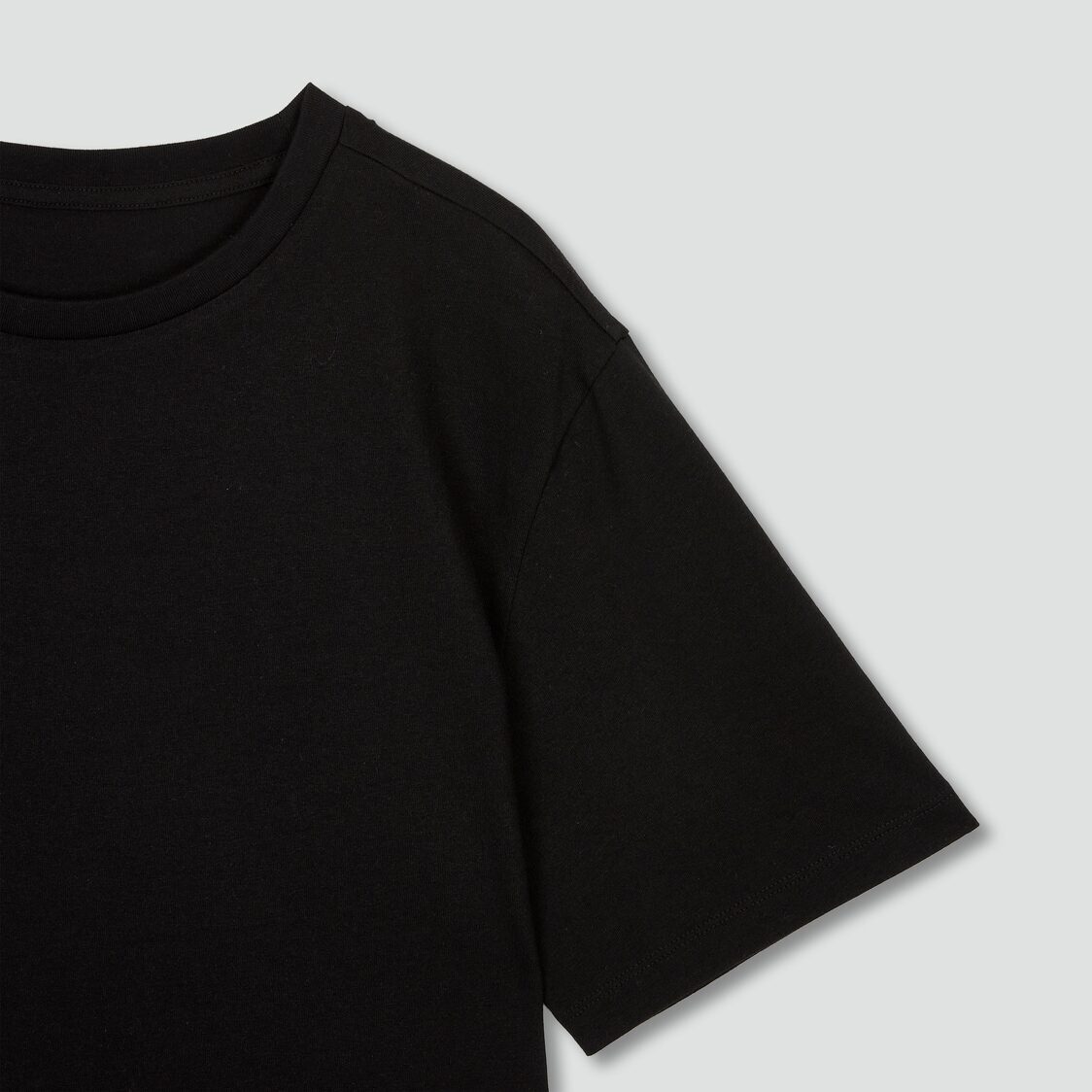 Jaju Women Smart Cotton Loose Fit Short Sleeve Lounge T-Shirt Black