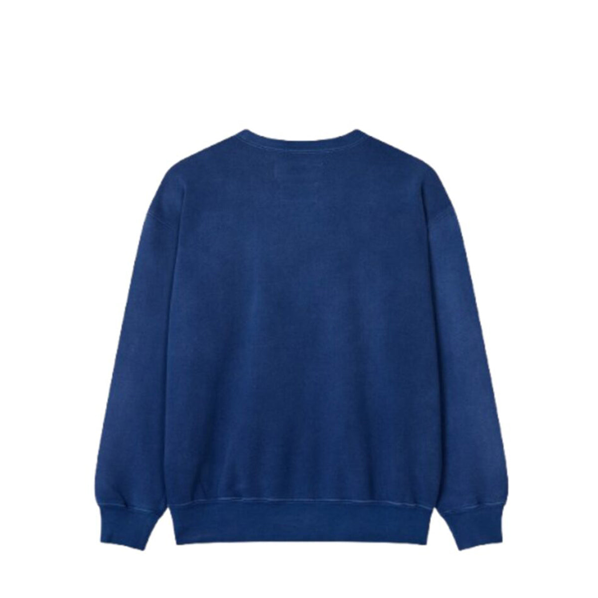 Man On The Boon Made In Usa Washed Terry Sweat Crew Blue